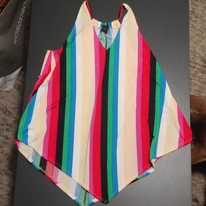 Tank top, M, flowy, multicolored